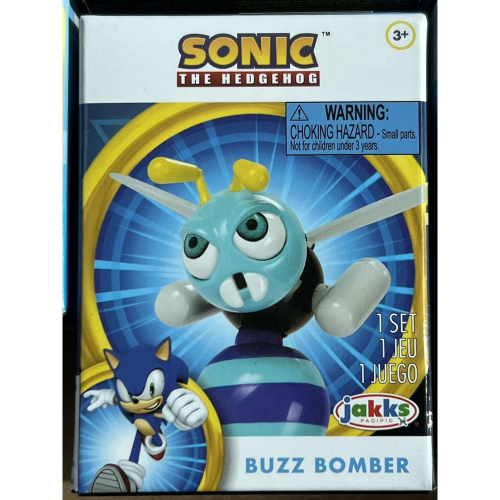 JAKKS Pacific Buzz Bomber Sonic the Hedgehog Action Figure Plastic Blue Yellow